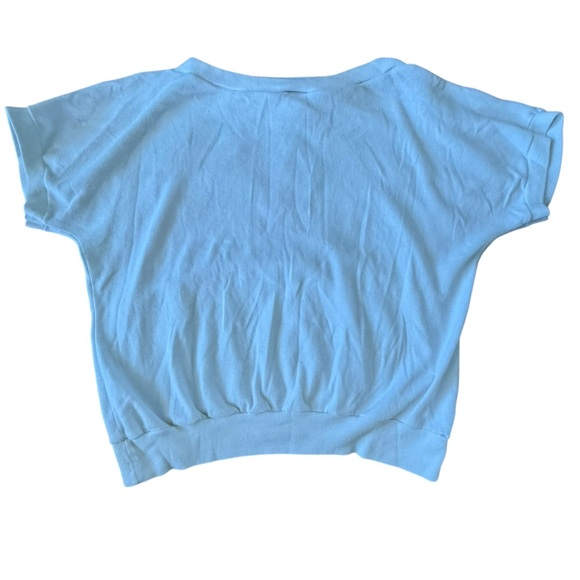 Floral Print White Short Sleeve Top - Size M - Picture 2 of 5